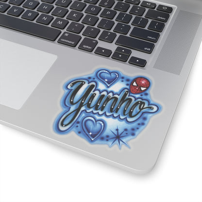 Sticker - Yunho - Hearts and starbursts - Spiderman head