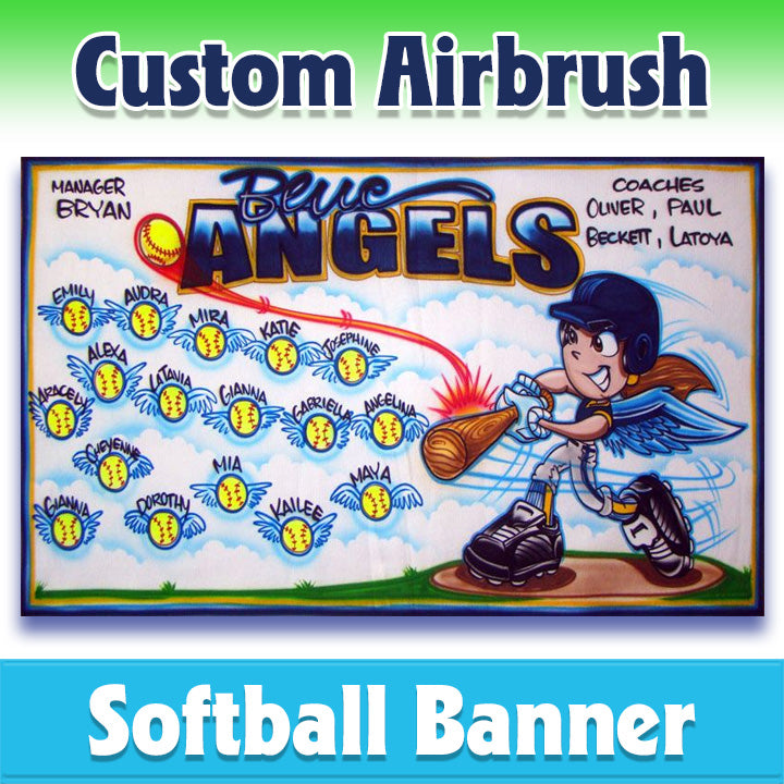 Airbrush Softball Banner - Angels -2003