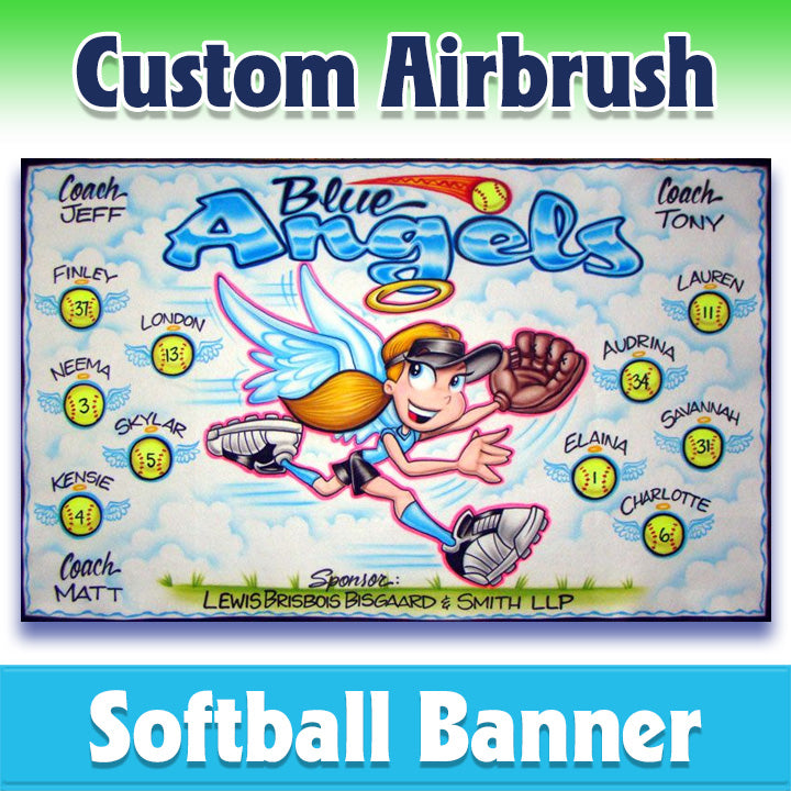 Airbrush Softball Banner - Angels -2007