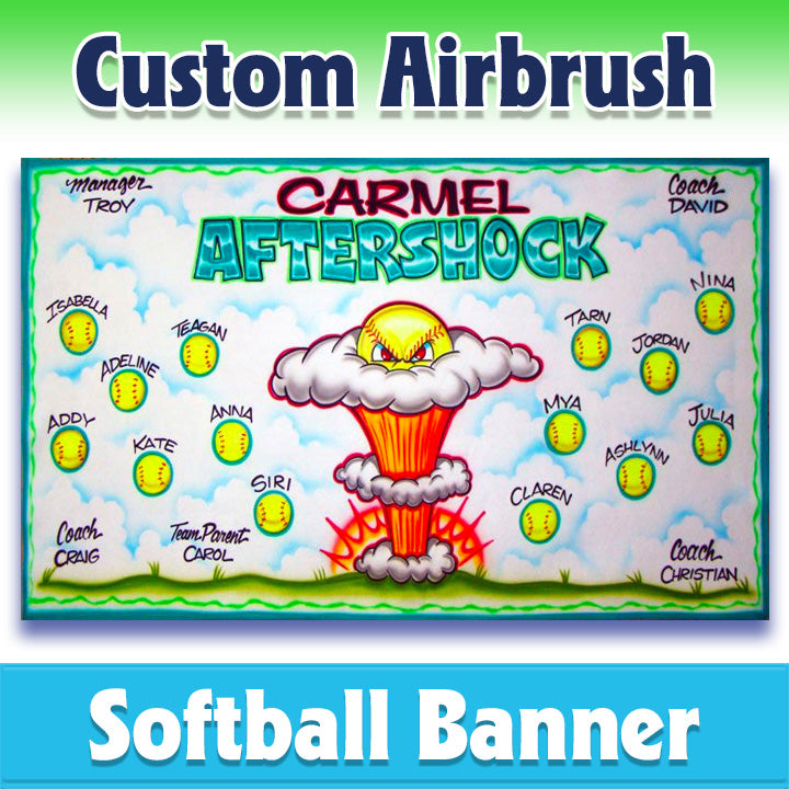 Airbrush Softball Banner - Aftershock -2001