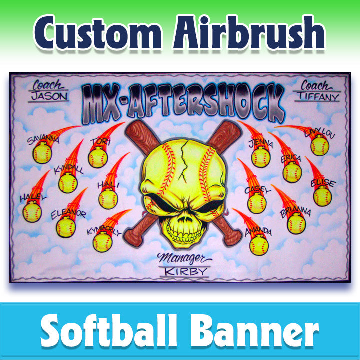 Airbrush Softball Banner - Aftershock -2002