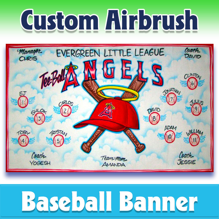 Airbrush Baseball Banner - Angels -1025