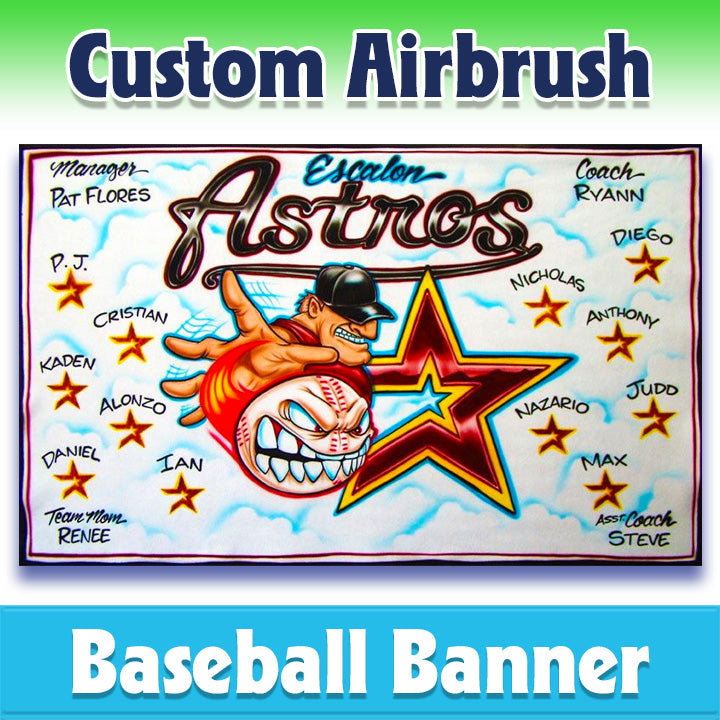 Airbrush Baseball Banner - Astros -1011