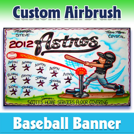 Airbrush Baseball Banner - Astros -1020