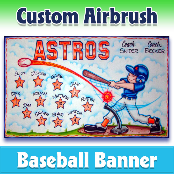 Airbrush Baseball Banner - Astros -1025