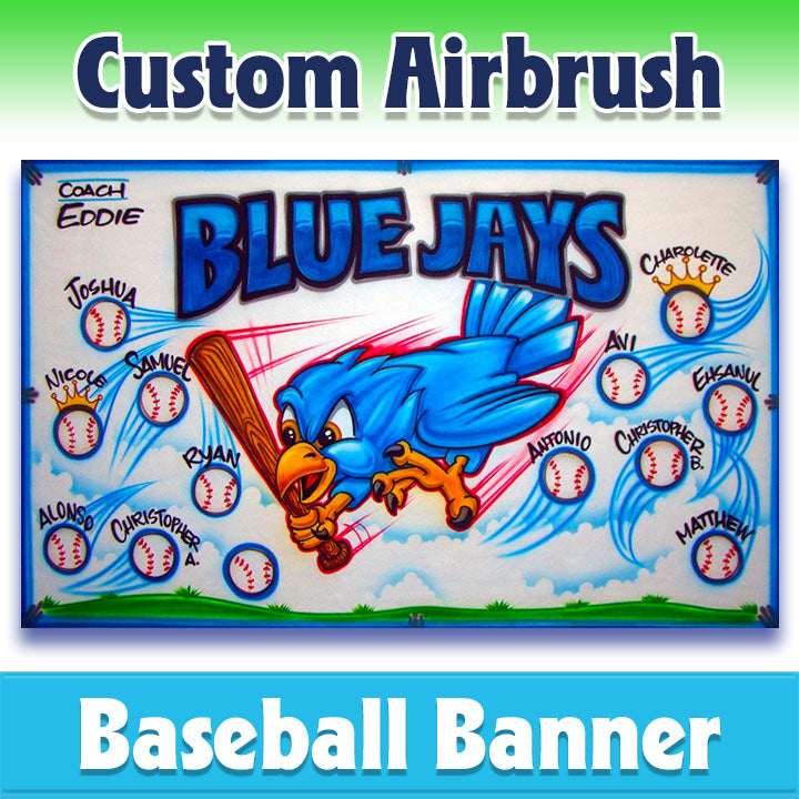 Airbrush Baseball Banner - Blue Jays -1017