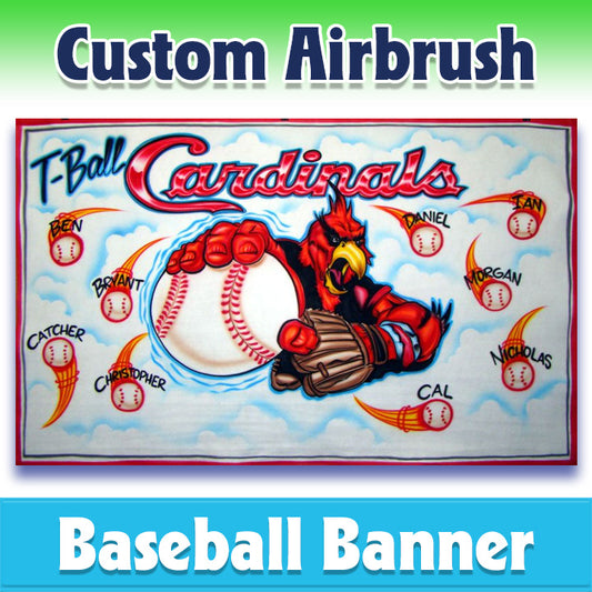 Airbrush Baseball Banner - Cardinals -1019