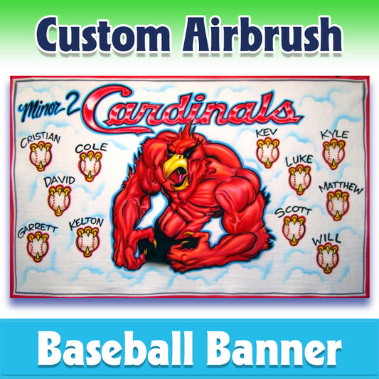 Airbrush Baseball Banner - Cardinals -1021