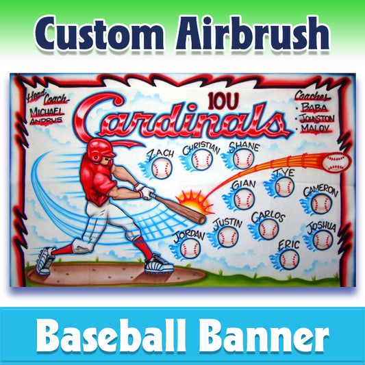 Airbrush Baseball Banner - Cardinals -1024