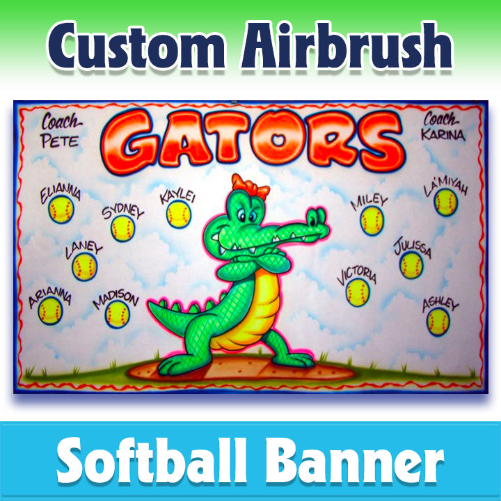 Airbrush Softball Banner - Alligators -2002