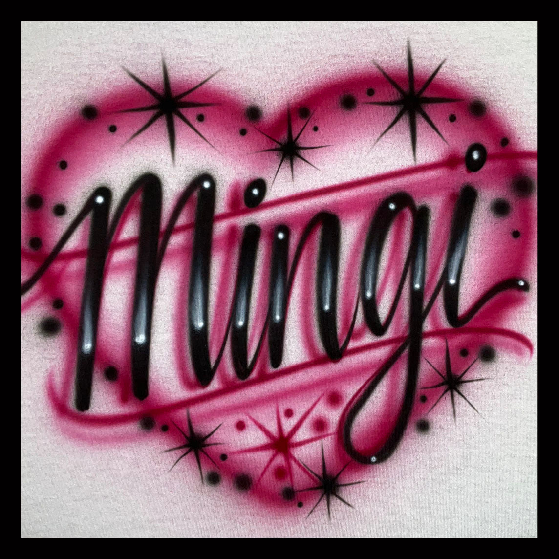 Airbrushed T-shirt - Mingi - Heart