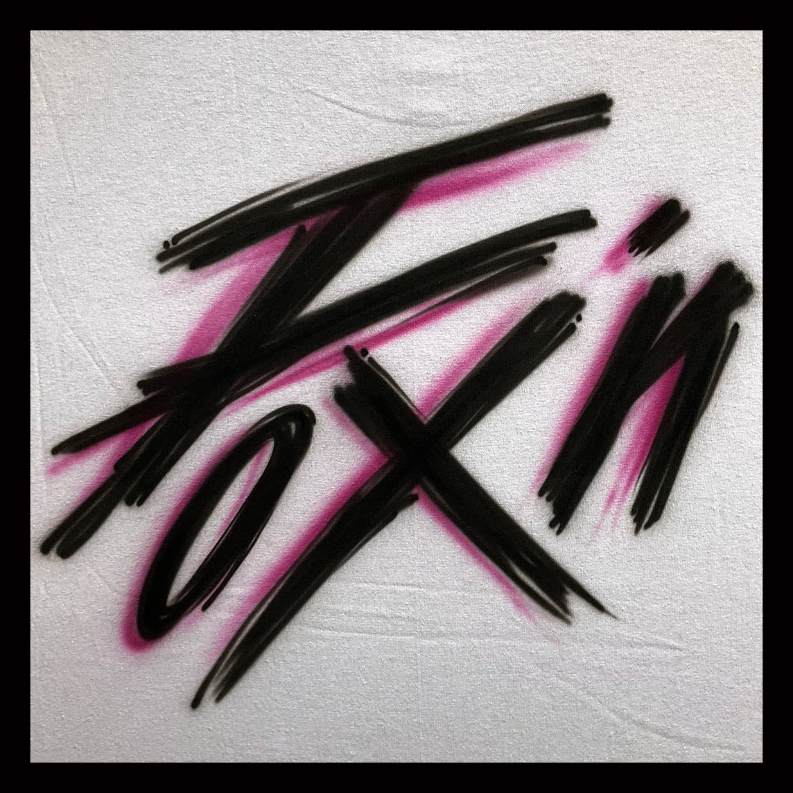 Airbrushed T-shirt - Mingi's "Fix On" in Scratch Lettering