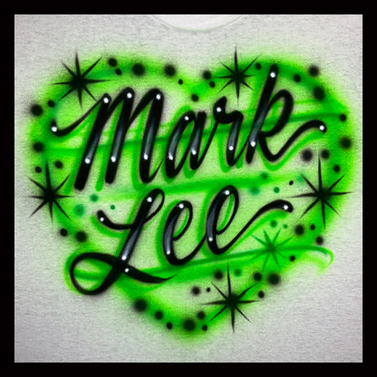 Airbrushed T-shirt - Mark Lee - Heart