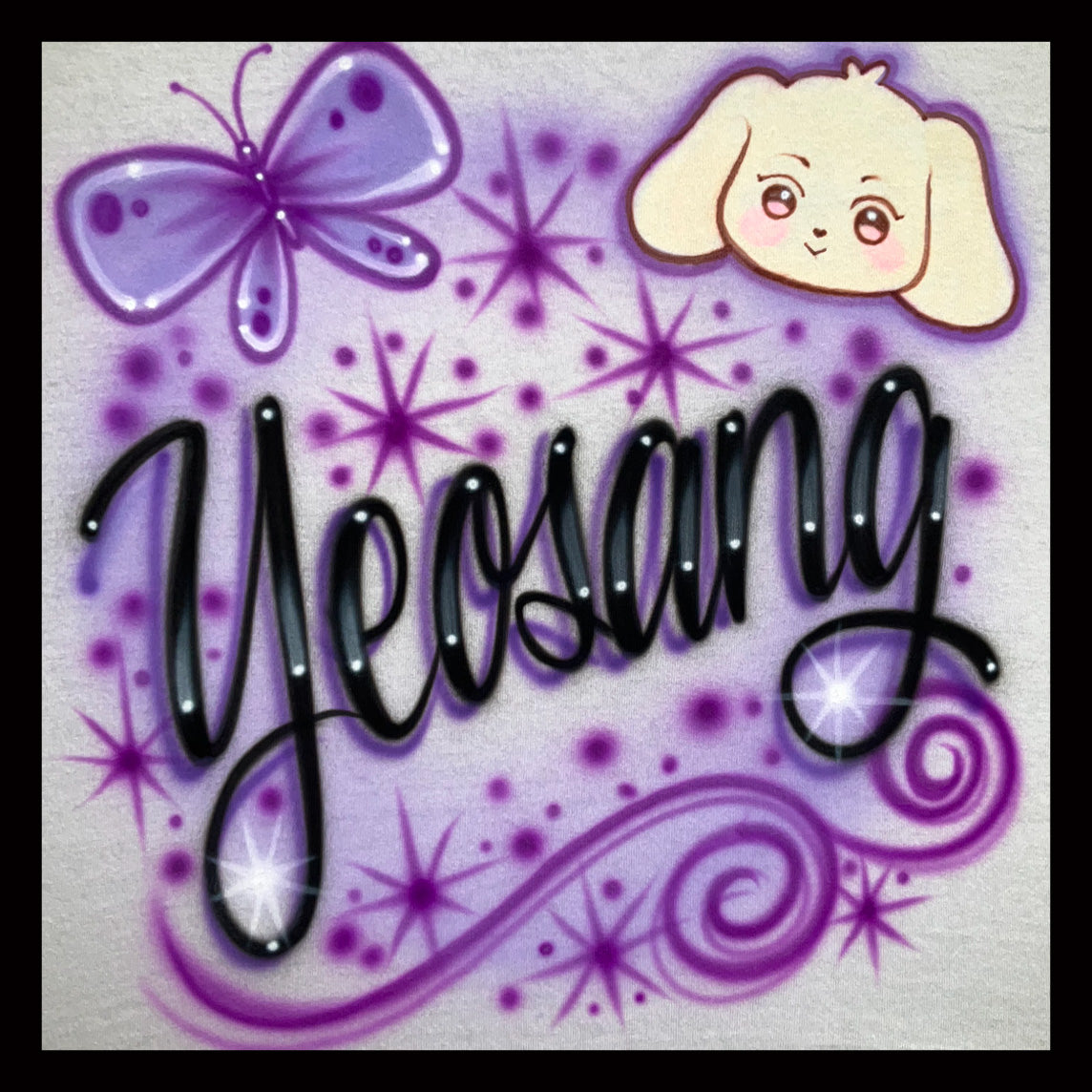 Airbrushed T-shirt - Yeosang - HETmongi Head (Pup)