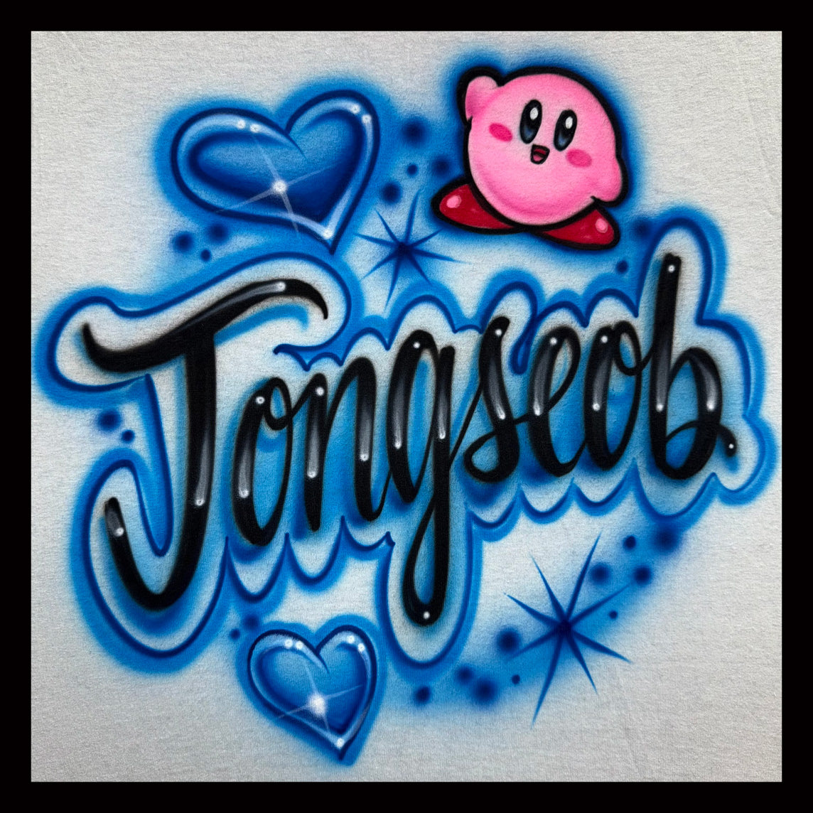 Jongseob airbrushed t-shirt with Kirby