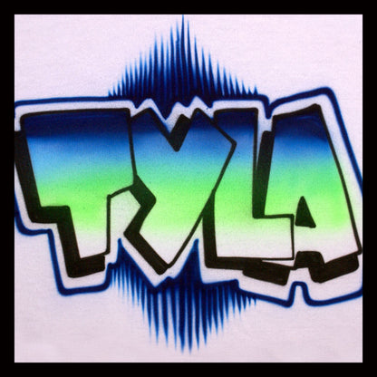 Airbrush T-shirt - Graffiti - Block Letters - Personalized - Name