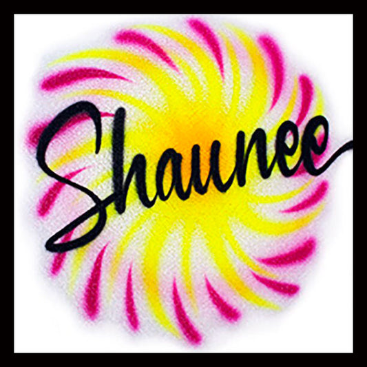 Airbrushed T-shirt * Script Name Design * You Choose Color