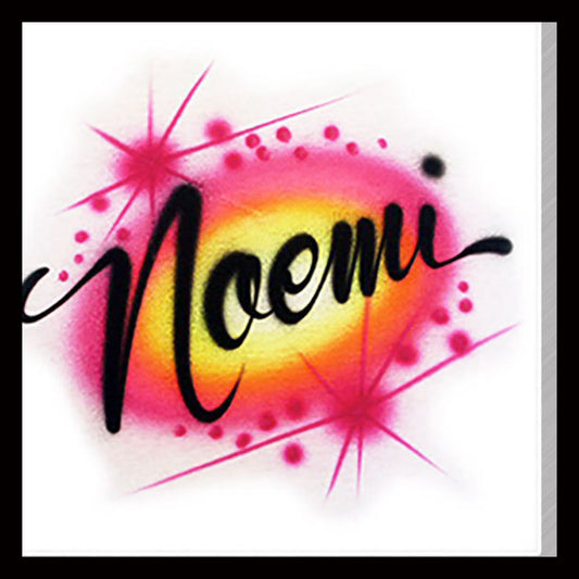 Airbrush T-shirt - Name - Script - Stars - Airbrushed T-Shirt - Personalized - Gift -Custom