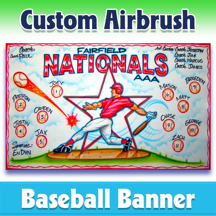 Airbrush Baseball Banner - Nationals -1013