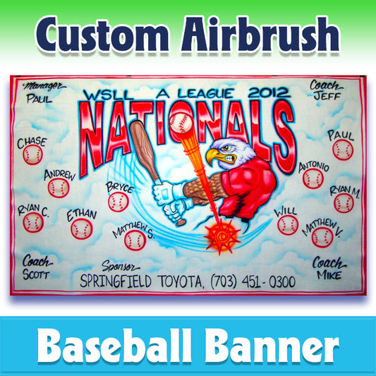 Airbrush Baseball Banner - Nationals -1017