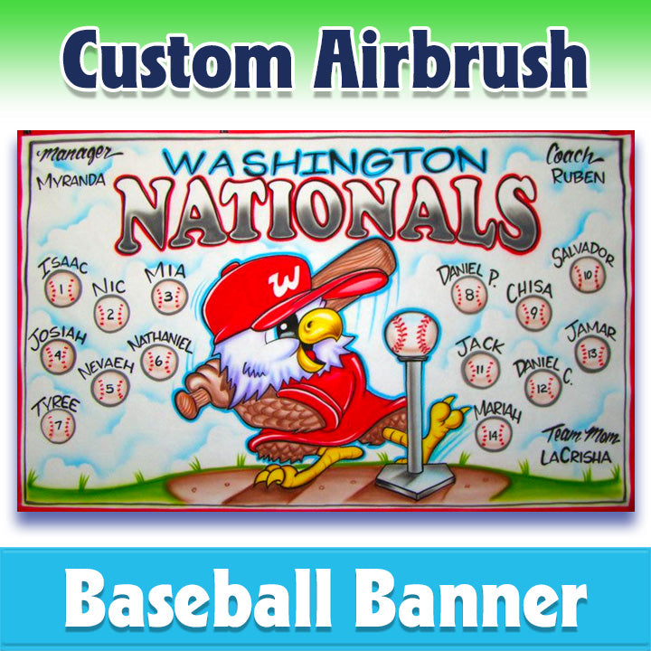 Airbrush Baseball Banner - Nationals -1019