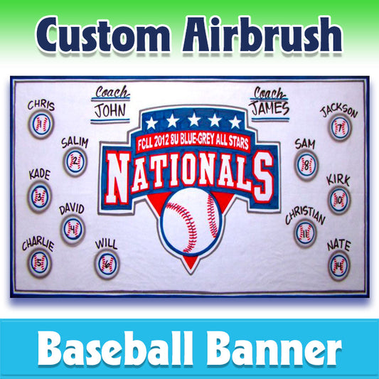 Airbrush Baseball Banner - Nationals -1020