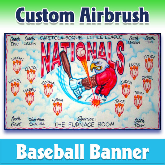 Airbrush Baseball Banner - Nationals -1022