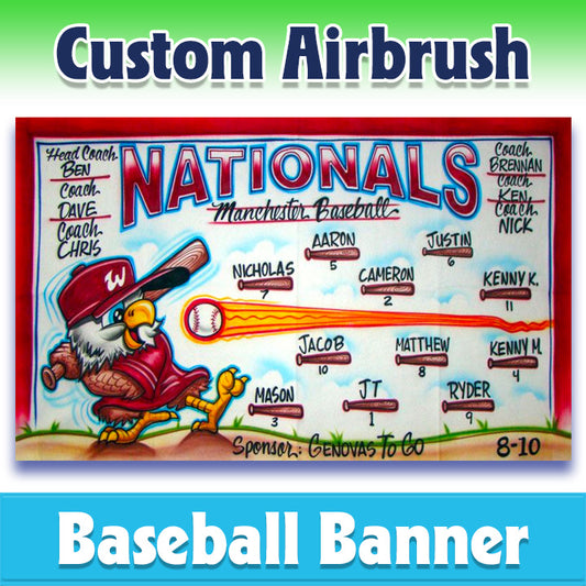 Airbrush Baseball Banner - Nationals -1023