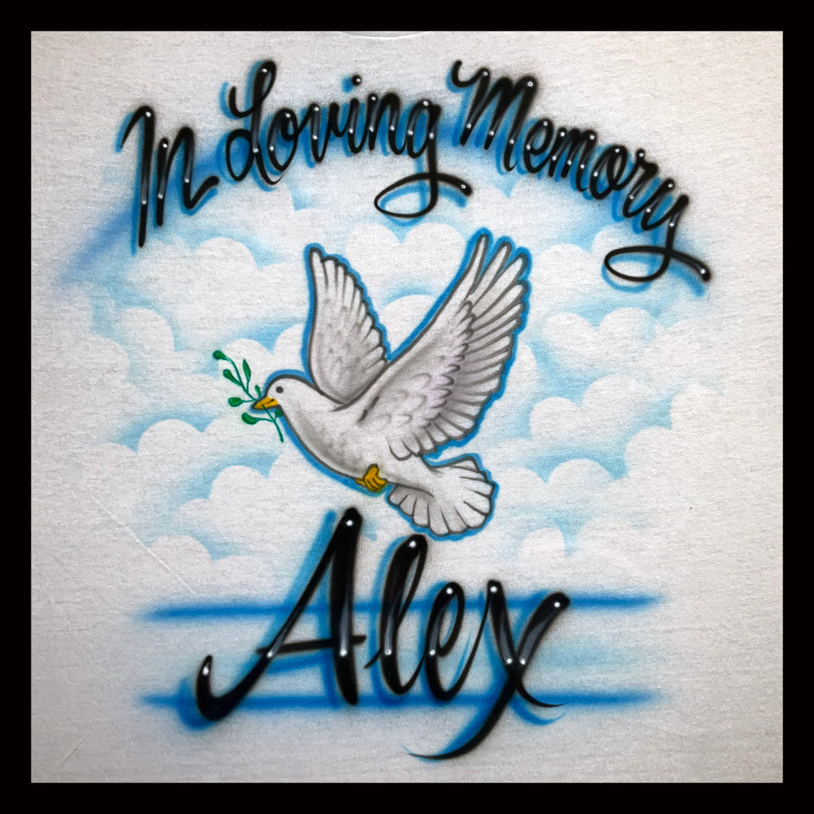 Memorial Airbrushed T-shirt with dove