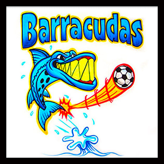 Airbrush T-shirt - Soccer - Barracudas - Airbrushed T-Shirt - Personalized Gift - Custom Gift -Soccer T-Shirt