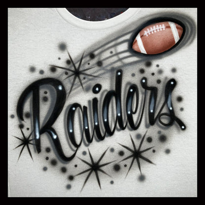 Raiders football airbrushed T-shirt or Your Name