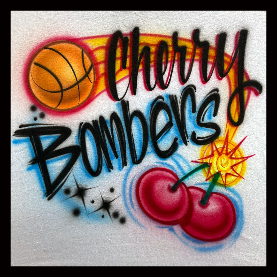 Basketball Cherry Bombers airbrushed t-shirt - Your Sport