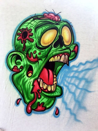 Airbrushed T-Shirt * Zombie * Monster * Corpse * Custom